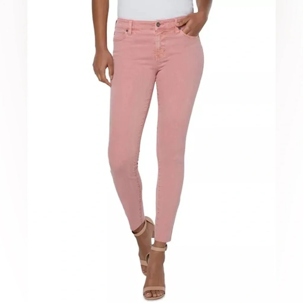 Liverpool Los Angeles Abby High Rise Ankle Skinny Jeans in Rose Blush size 6